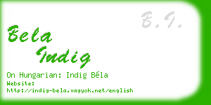 bela indig business card